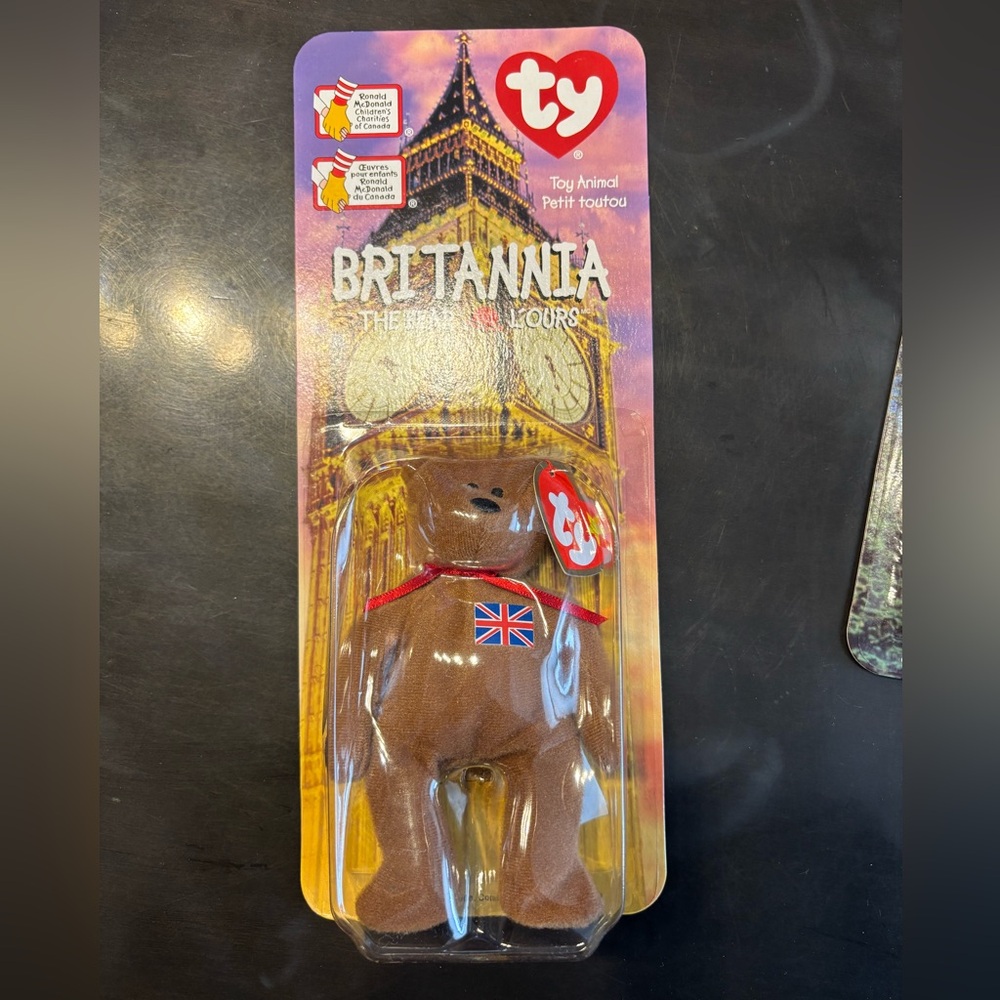 🔥 $3 Add-Ons. Britannia the Bear 1999 Ty Beanie Baby with Tag Errors (1993)